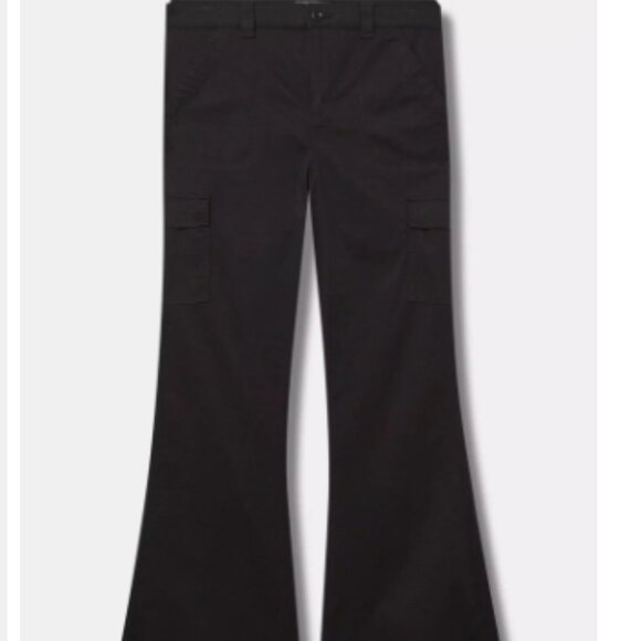 Torrid Flare Lightweight Twill Cargo High Rise Pant- size 22R - Picture 2 of 7